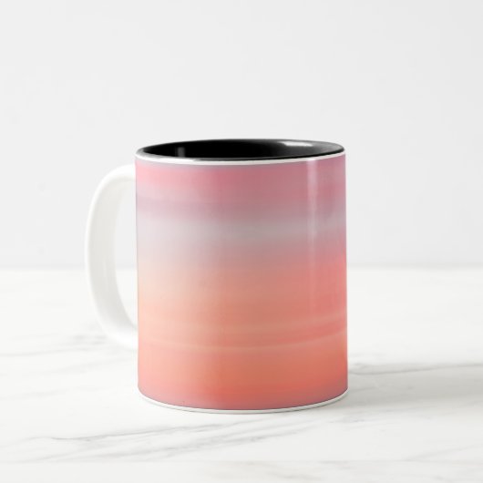 Het mooie Zee landschap Tweekleurige Koffiemok (Voorkant links)