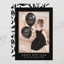 Het mooie zwarte en witte Patroon Foto Nieuwjaar