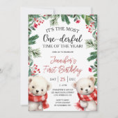 Het mooiste | Beren Kerstmis 1e Verjaardag Kaart (Voorkant)