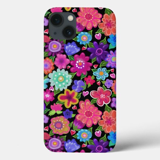 Het mooiste Boho Flowers Patroon Case-Mate iPhone Case (Achterkant)
