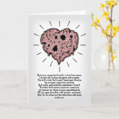 Het mooiste hart kaart (Gele Bloem)