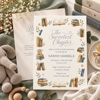 Het Mooiste Hoofdstuk Boek Thema Baby Borrel Kaart