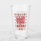 Het mooiste kerstfeestbier glas (Achterkant)