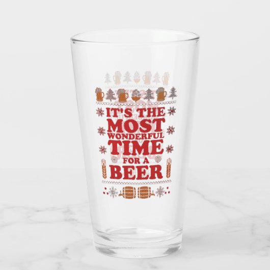 Het mooiste kerstfeestbier glas (Achterkant)