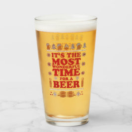 Het mooiste kerstfeestbier glas