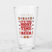 Het mooiste kerstfeestbier glas (Voorkant)