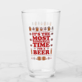 Het mooiste kerstfeestbier glas