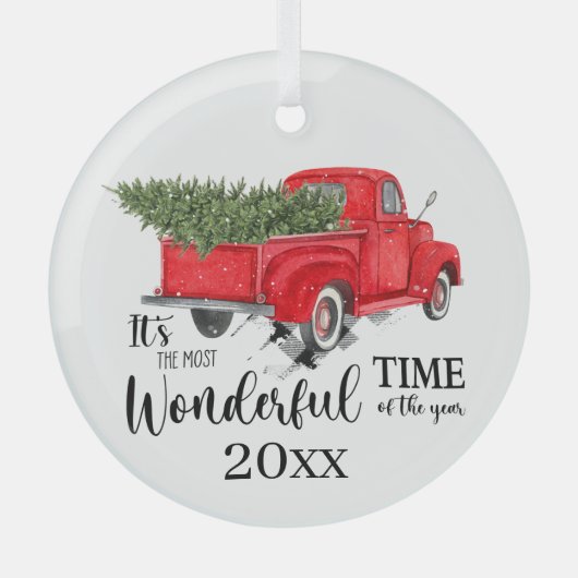 Het mooiste kerstjaar glas ornament (Voorkant)