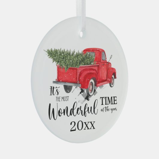 Het mooiste kerstjaar glas ornament (Voorkant Rechts)