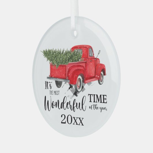 Het mooiste kerstjaar glas ornament (Voorkant links)