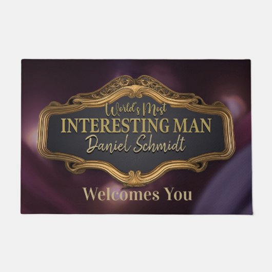 Het mooiste Man ter wereld heet je welkom Deurmat (Voorkant)