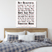 Het mooiste meisje ter wereld canvas afdruk (Insitu (Slaapkamer))