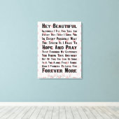 Het mooiste meisje ter wereld canvas afdruk (Insitu (Houten vloer))