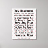 Het mooiste meisje ter wereld canvas afdruk (Voorkant)