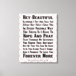 Het mooiste meisje ter wereld canvas afdruk