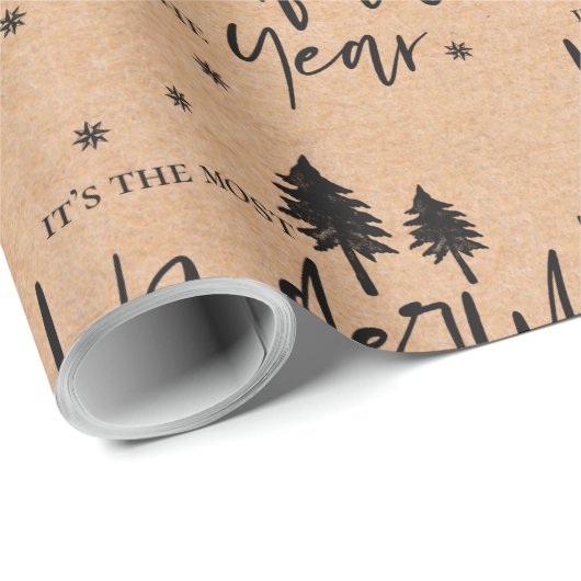 Het mooiste moment van het jaar is het beste Kraft Cadeaupapier (Rol Hoek)