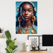 Het mooiste Zuid-Afrikaanse meisje, Black-Histo Poster (Thuiskantoor)