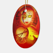 Het Moon Dummer-Ornament Keramisch Ornament (Links)