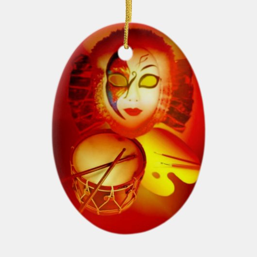 Het Moon Dummer-Ornament Keramisch Ornament (Voorkant)