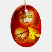 Het Moon Dummer-Ornament Keramisch Ornament (Achterkant)