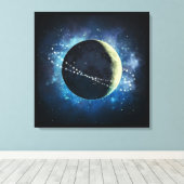 Het Moon - Gewikkeld Canvas Afdruk (Insitu (Houten vloer))