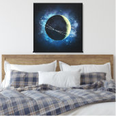 Het Moon - Gewikkeld Canvas Afdruk (Insitu (Slaapkamer))