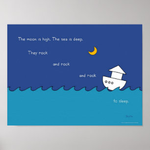 HET MOON IS HOOG poster VAN Sandra Boynton