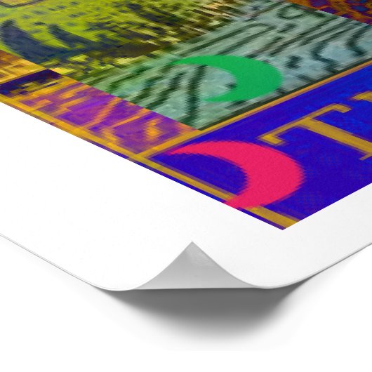 Het Moon Tarot Kaart Psychedelic Poster (Hoek)