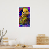 Het Moon Tarot Kaart Psychedelic Poster (Keuken)