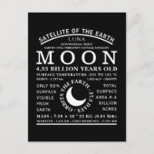 Het moongedetailleerde astronomiesymbool briefkaart (Voorkant)