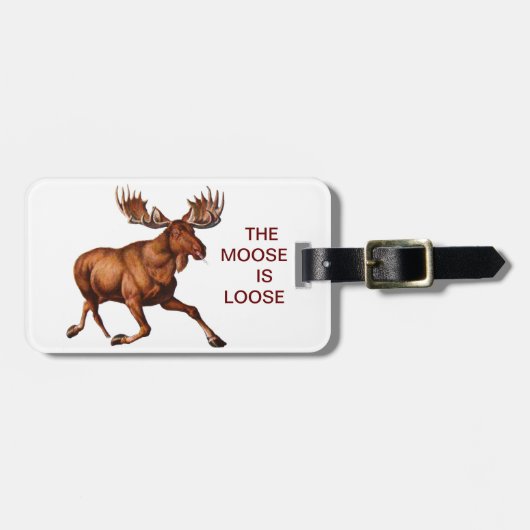 HET MOOSE IS VERLOOS BAGAGELABEL (Voorkant horizontaal)
