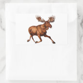 HET MOOSE IS VERLOOS RECHTHOEKIGE STICKER (Tas)