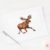 HET MOOSE IS VERLOOS RECHTHOEKIGE STICKER (Envelop)