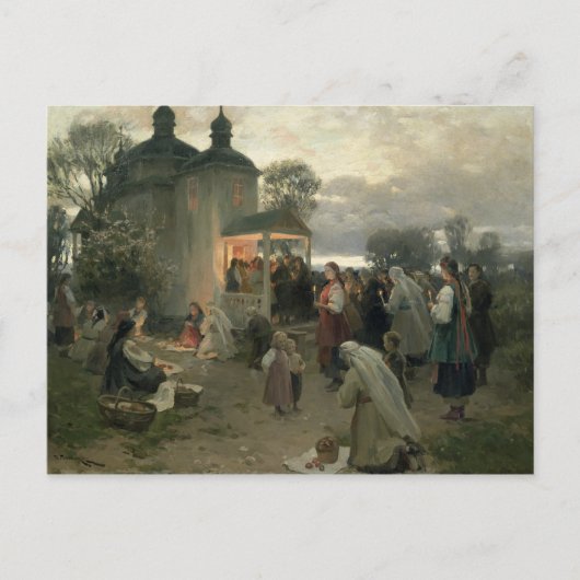 Het Morgengebed van Pasen Feestdagenkaart (Voorkant)