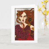 Het Mórrígan Wenskaart Kaart (Gele Bloem)