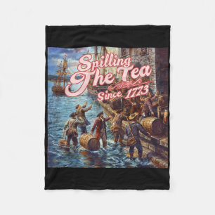 Het morsen van de thee sinds 1773 4 juli Onafhanke Fleece Deken