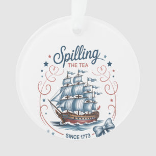 Het morsen van de thee sinds 1773 4 juli Patriotti Ornament