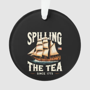 Het morsen van de thee sinds 1773 4 juli Retro USA Ornament