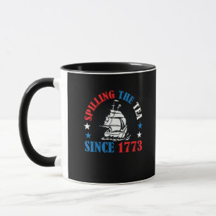 Het morsen van de thee sinds 1773 Amerikaanse gesc Mok