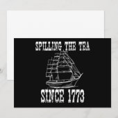 Het morsen van de thee sinds 1773 juli Geschiedeni Aankondiging (Voorkant / Achterkant)