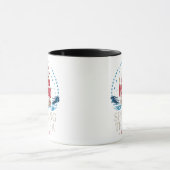 Het morsen van de thee sinds 1773 Rood Wit Blauw G Mok (Midden)