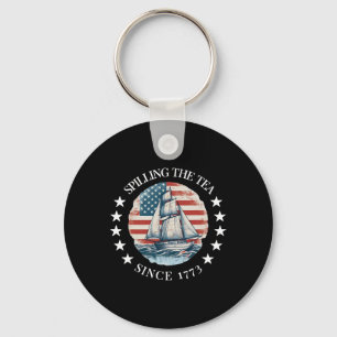 Het morsen van de thee sinds 1773 T-shirt Funny 4t Sleutelhanger