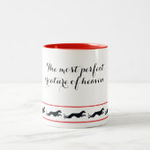 Het most perfect creature of heaven tweekleurige koffiemok (Center)