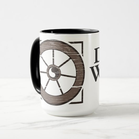 Het mosterdwiel: De Mok van wiel en Show (Voorkant links)