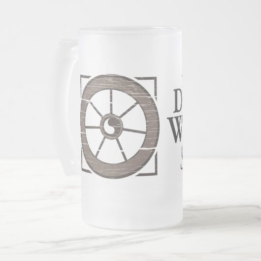 Het mosterdwiel: het wiel en het Show gevroren Mok (Voorkant links)