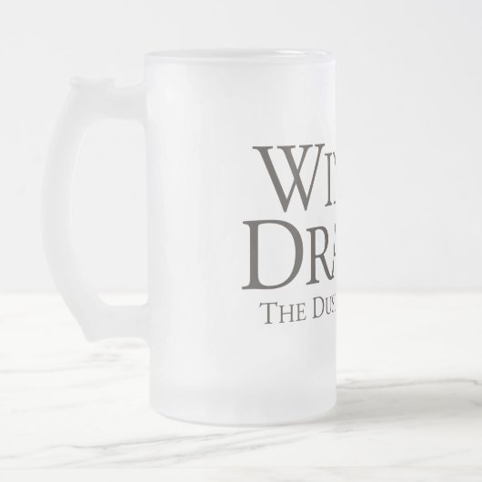 Het mosterdwiel: Winterdraak De mosterwiel knippen Matglas Bierpul (Links)