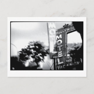 Het motel: 20e eeuw verouderd briefkaart