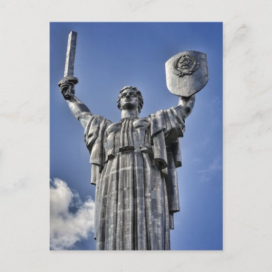 Het Motherland Monument, Kiev, Oekraïne Briefkaart (Voorkant)