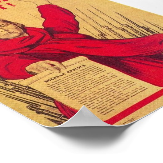 Het Motherland roept WW2 propaganda-poster Poster (Hoek)