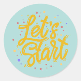 Het Motivatie Bullet Journal starten Ronde Sticker